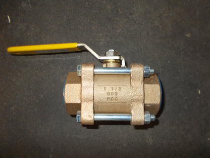 1 1/2"FPT BRONZE FULL PORT BALL VALVE