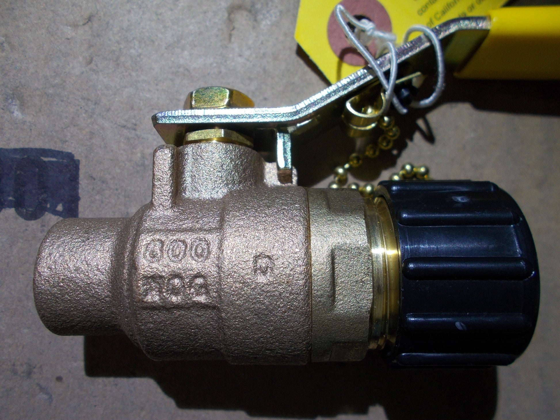 1/2" X SWEAT X 3/4" M.P.T. BRONZE/BRASS BALL VALVE