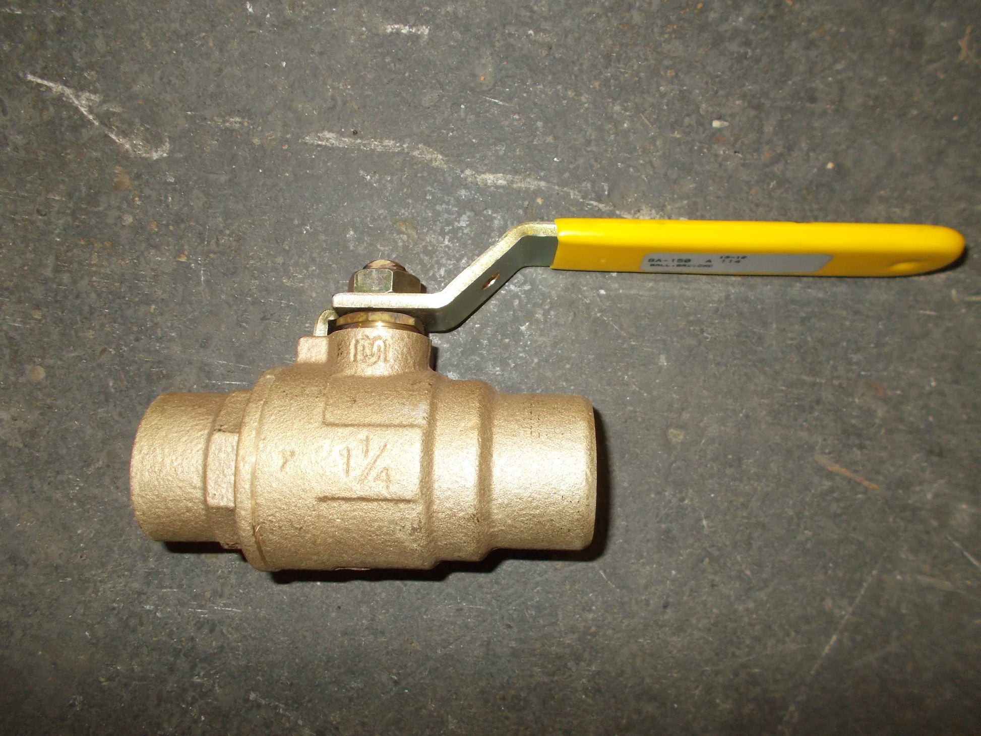 1 1/4" SWEAT BRONZE/BRASS BALL VALVE