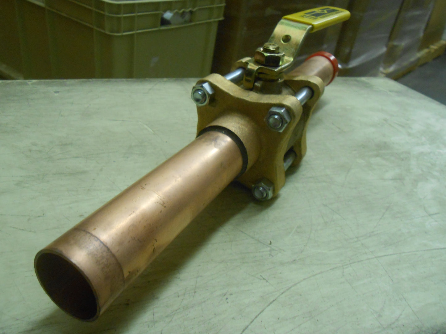 1-1/4" SWEAT BRONZE BALL VALVE W/EXTENDED TUBE ENDS