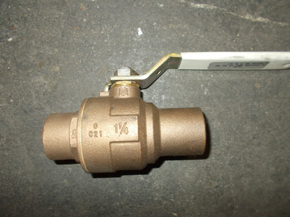 1 1/4" ULTRA PURE SWEAT BRONZE BALL VALVE