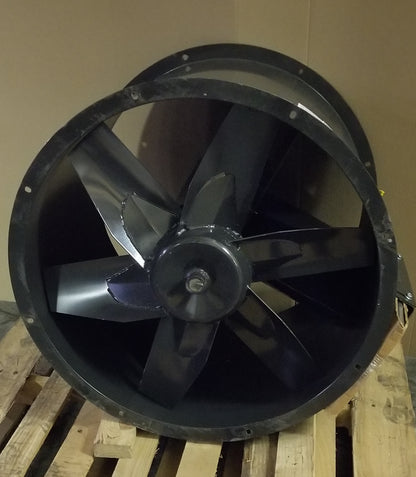 30" DIAMETER BELT DRIVE STAINLESS STEEL VERTICAL/HORIZONTAL TUBEAXIAL FAN LESS MOTOR