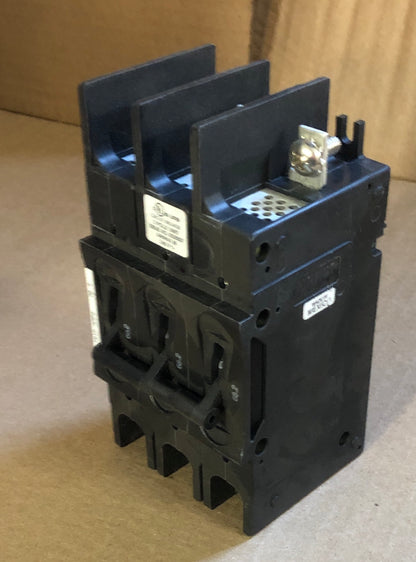 3 POLE 68.2 AMP "209 MULTI-POLE" SERIES HYDRAULIC MAGNETIC CIRCUIT BREAKER PROTECTOR/FOR MANUAL CONTROLLER APPLICATIONS, 240/60-50/1 OR 3