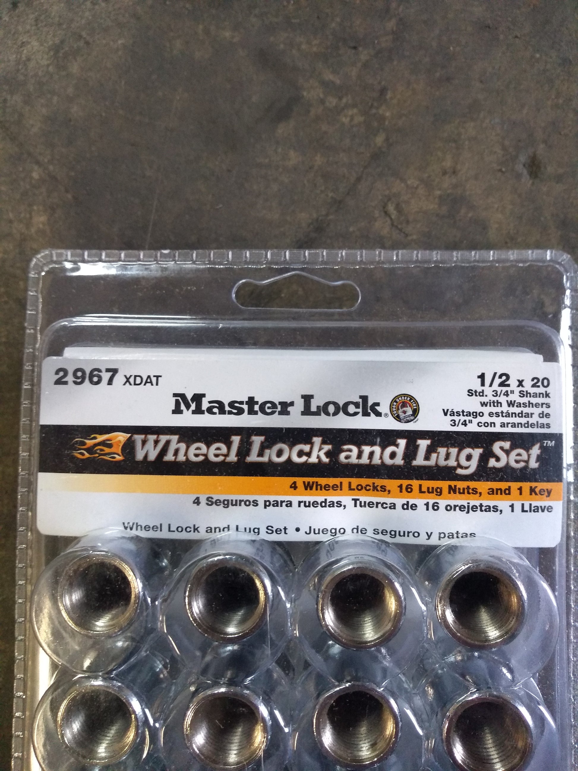 WHEEL LOCK & LUG SET 1/2 X 20