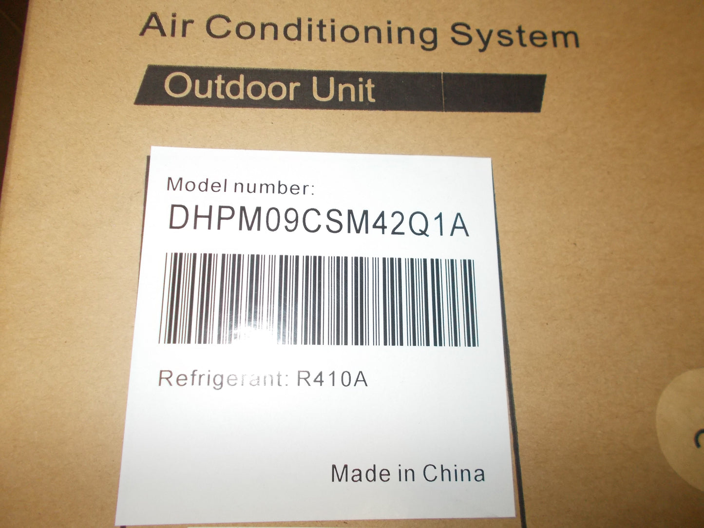 9,000 BTU SINGLE ZONE OUTDOOR MINI-SPLIT HEAT PUMP UNIT, 22 SEER 208-230/60/1 R-410A