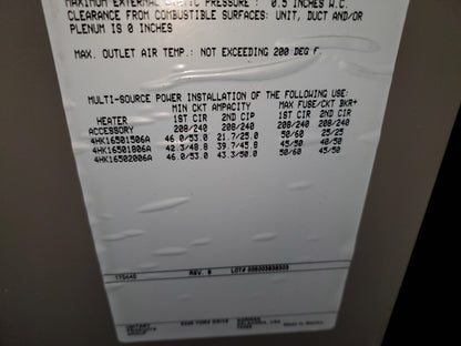 3-1/2 TON MULTI-POSITION MODULAR AIR HANDLER/LESS COIL, 208-230/60/1 1400 CFM