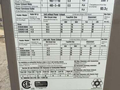 3 TON CONVERTIBLE PACKAGED AIR CONDITIONER UNIT, 13 SEER 460/60/3 R-410A