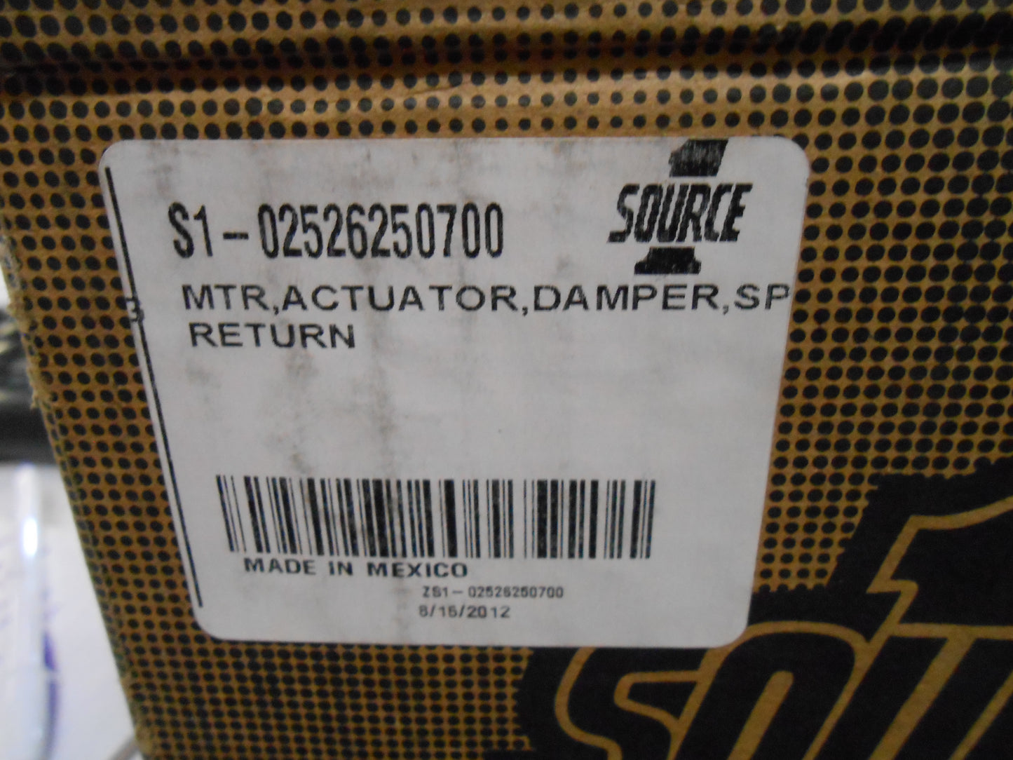 DAMPER ACTUATOR RETURN