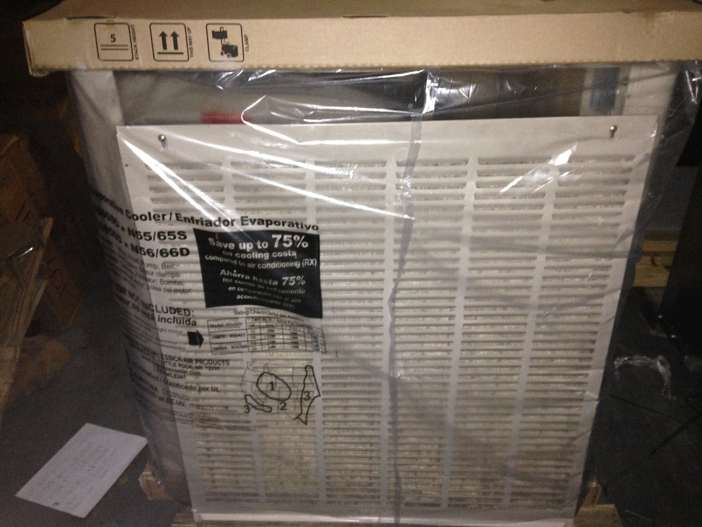 DUCTED 5500 TO 6500 CFM EVAPORATIVE COOLER LESS DRIVE, 115/60/1
