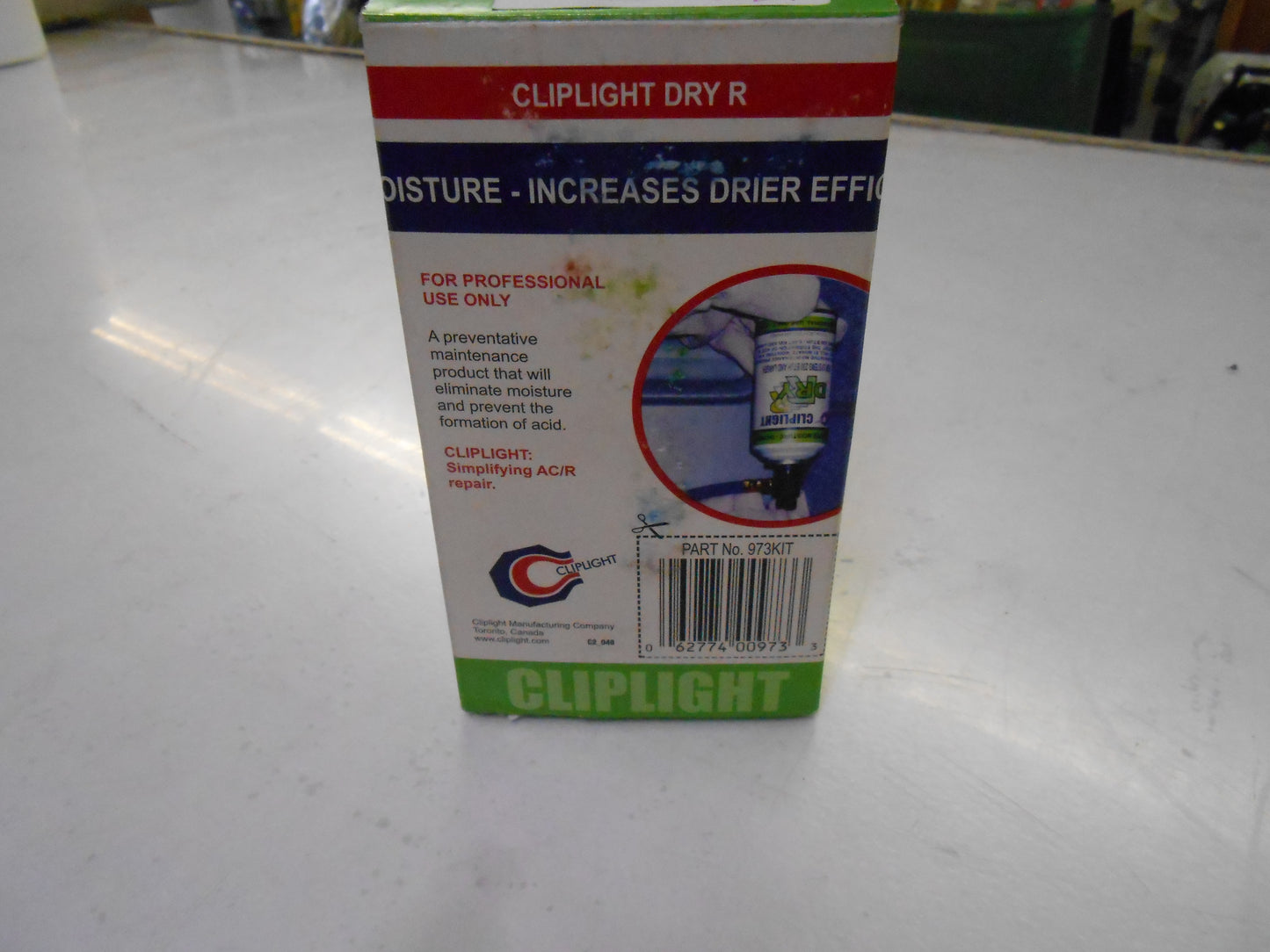 CLIPLIGHT MOISTURE ELIMINATOR FOR AC AND REFRIGERATION SYSTEMS