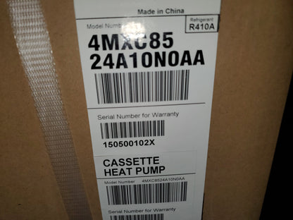 24,000 BTU CASSETTE TYPE INDOOR  INVERTER MINI SPLIT HEAT PUMP UNIT, 18 SEER 208-230/60/1 R-410A