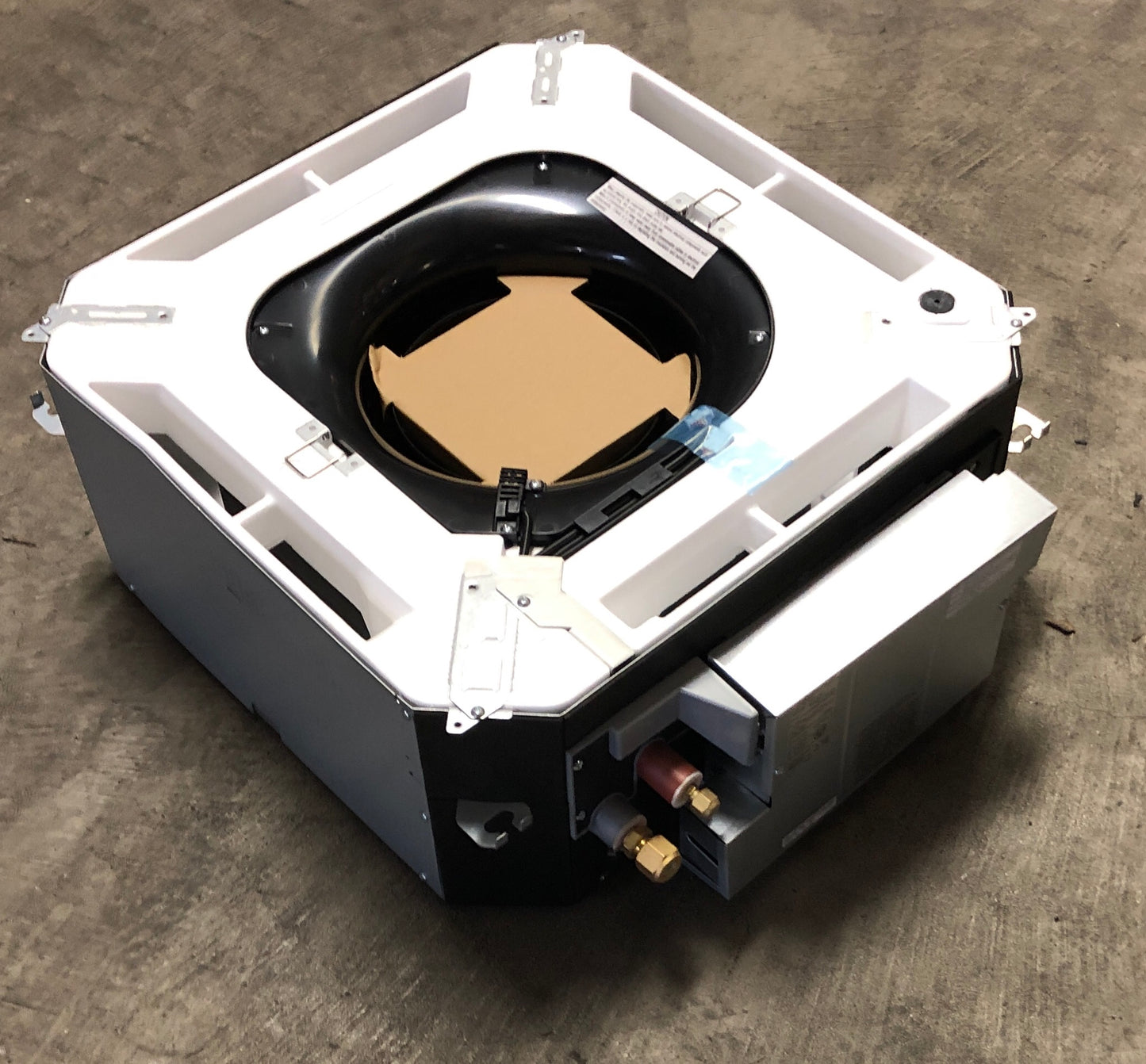 7,500 BTU AC/HP "AIRSTAGE" INDOOR MINI-SPLIT 4-WAY CEILING CASSETTE HEAT PUMP UNIT/LESS DECORATIVE GRILLE, 19.8 SEER 208-230/60/1 R-410A CFM:318