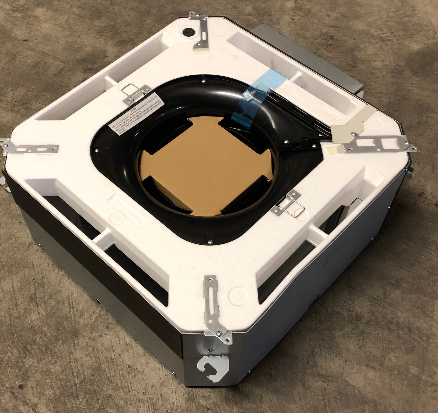 7,500 BTU AC/HP "AIRSTAGE" INDOOR MINI-SPLIT 4-WAY CEILING CASSETTE HEAT PUMP UNIT/LESS DECORATIVE GRILLE, 19.8 SEER 208-230/60/1 R-410A CFM:318