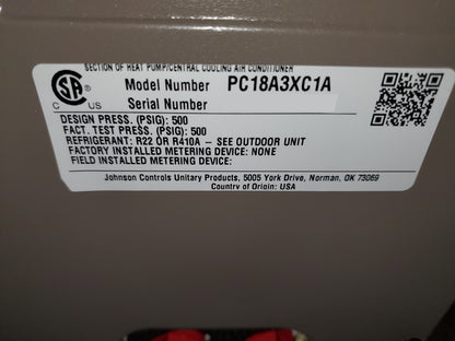 1-1/2 TON AC/HP UPFLOW HALF-CASED "A" COIL R-22 OR R-410A