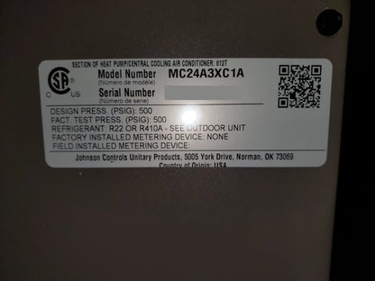 2 TON AC/HP MULTI-POSITION CASED "A" COIL R-22/R-410A CFM 850
