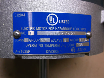 1/2HP HAZARDOUS LOCATION MOTOR, 230-460/50-60/3 RPM:1725/1-SPEED