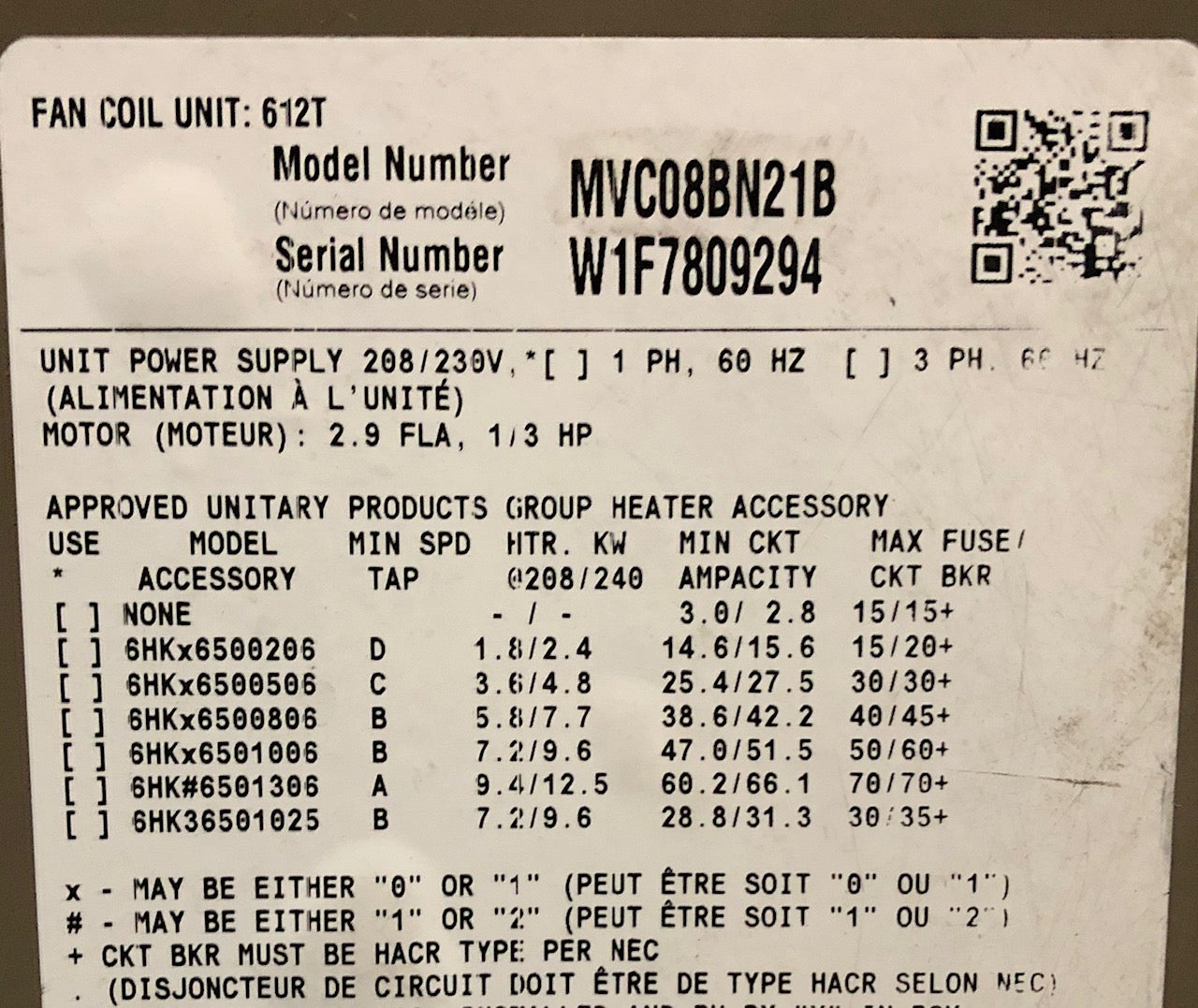 2 TON AC/HP MULTI-POSITION ECM VARIABLE SPEED COMMUNICATING AIR HANDLER/LESS COIL, 208-230/60/1 CFM:800