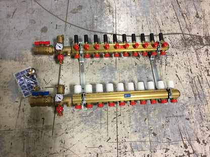 10 PORT "ACCUFLOW" PREASSEMBLED RADIANT HEATING MANIFOLD