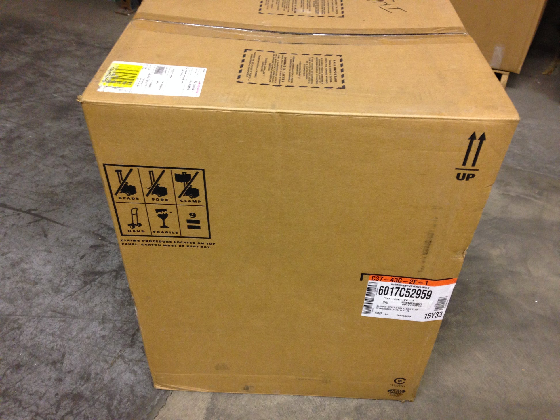 3-1/2 TON AC/HP UPFLOW CASED "A" COIL, R-22/R-410A CFM 1400