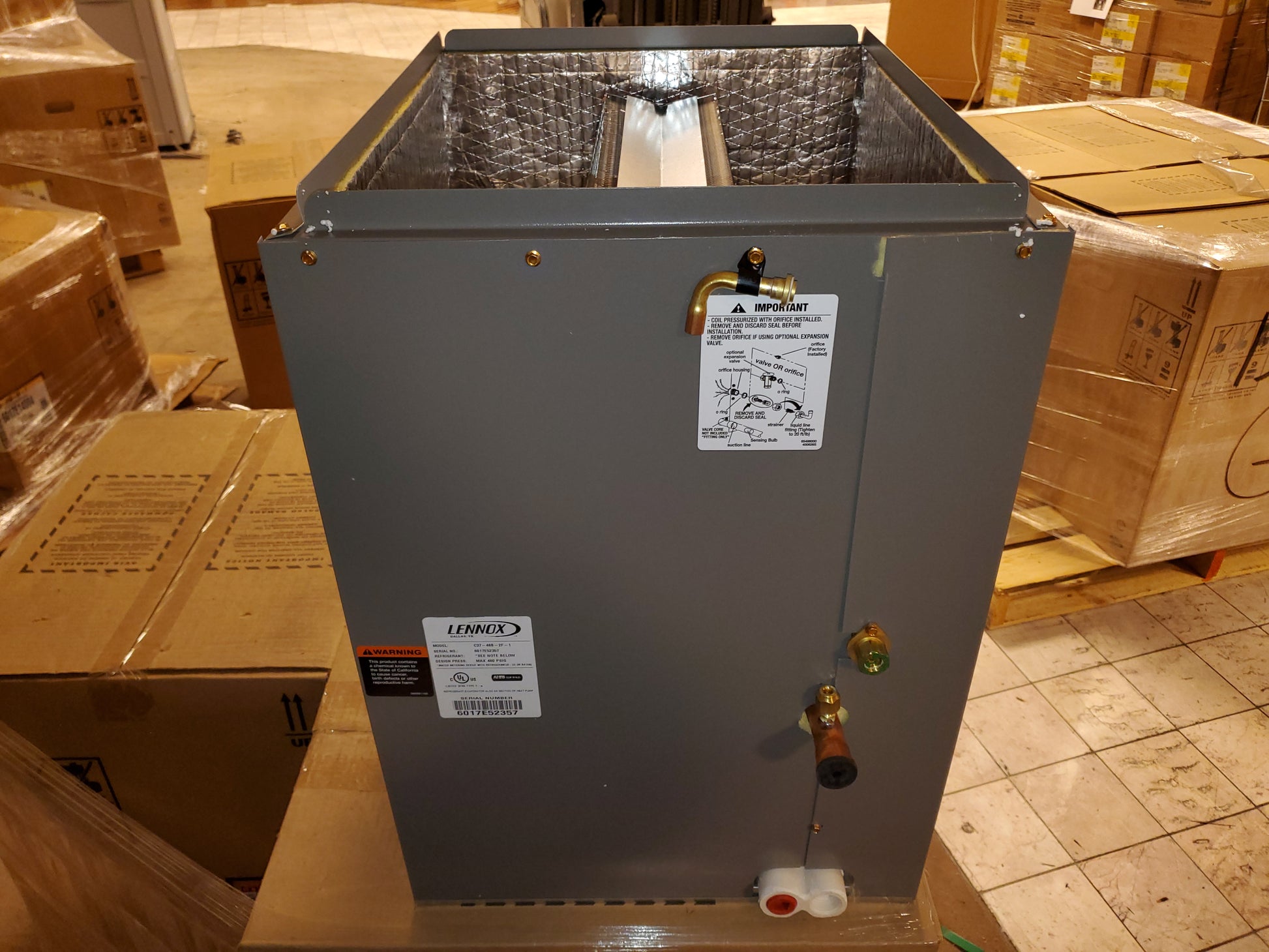 4 TON AC/HP UPFLOW CASED "A" COIL, R-22/R-410A CFM 800-1600