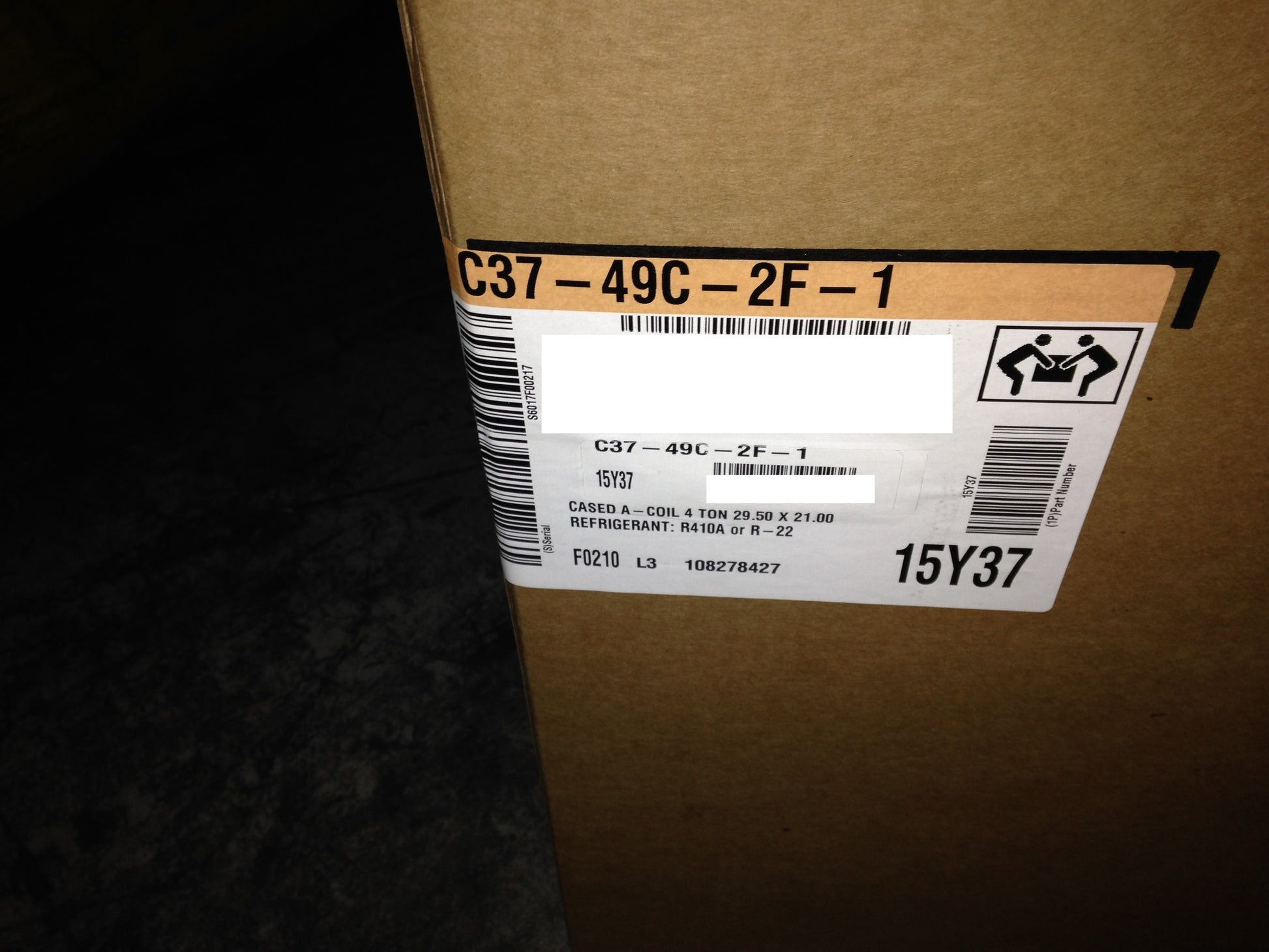 4 TON AC/HP UPFLOW CASED "A" COIL, R-22/R-410A CFM 1600