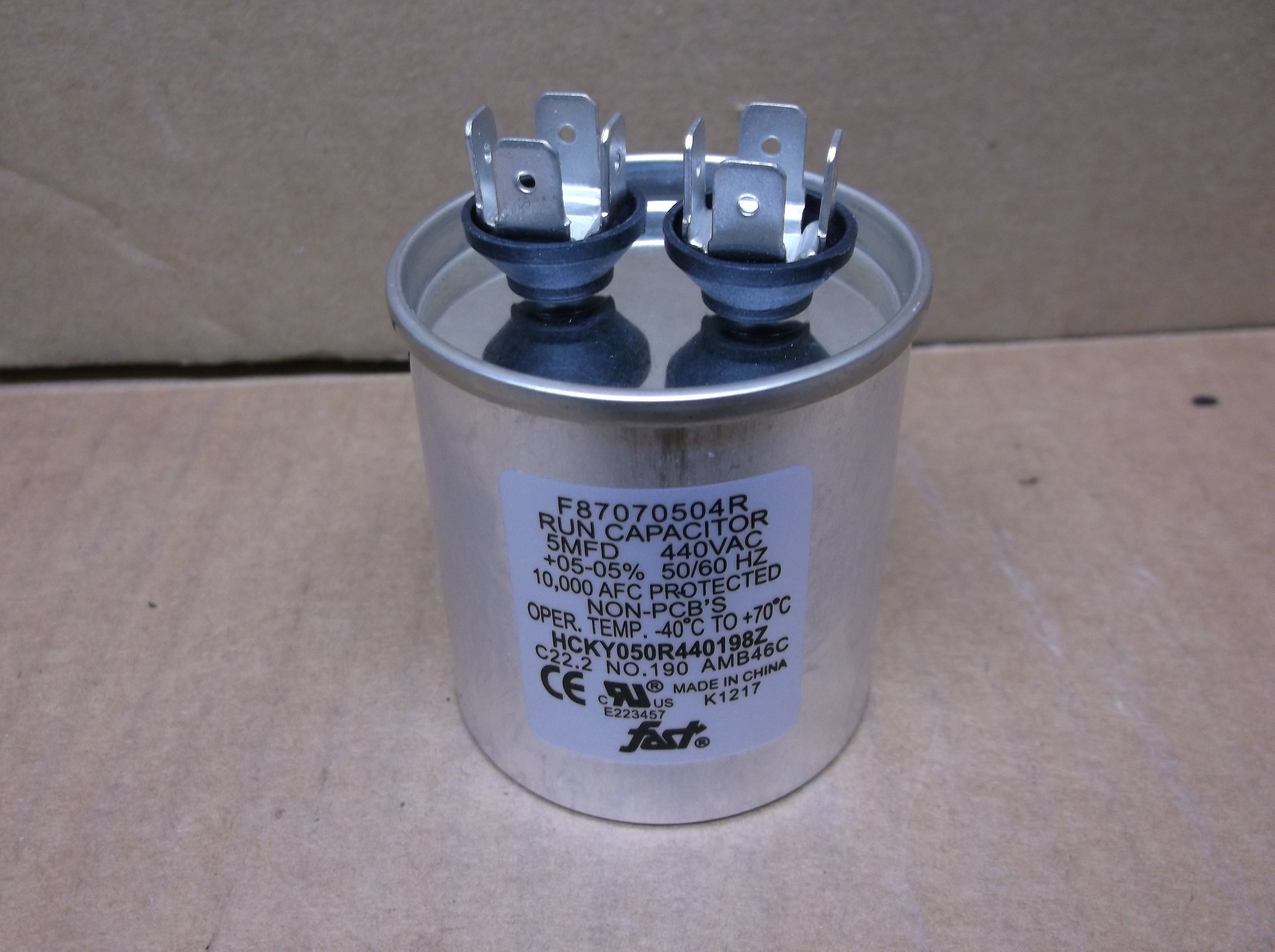 70uf X 440 VAC Run Capacitor, 50/60Hz, ±5% Tolerance – For Motors, AC Units, Fans