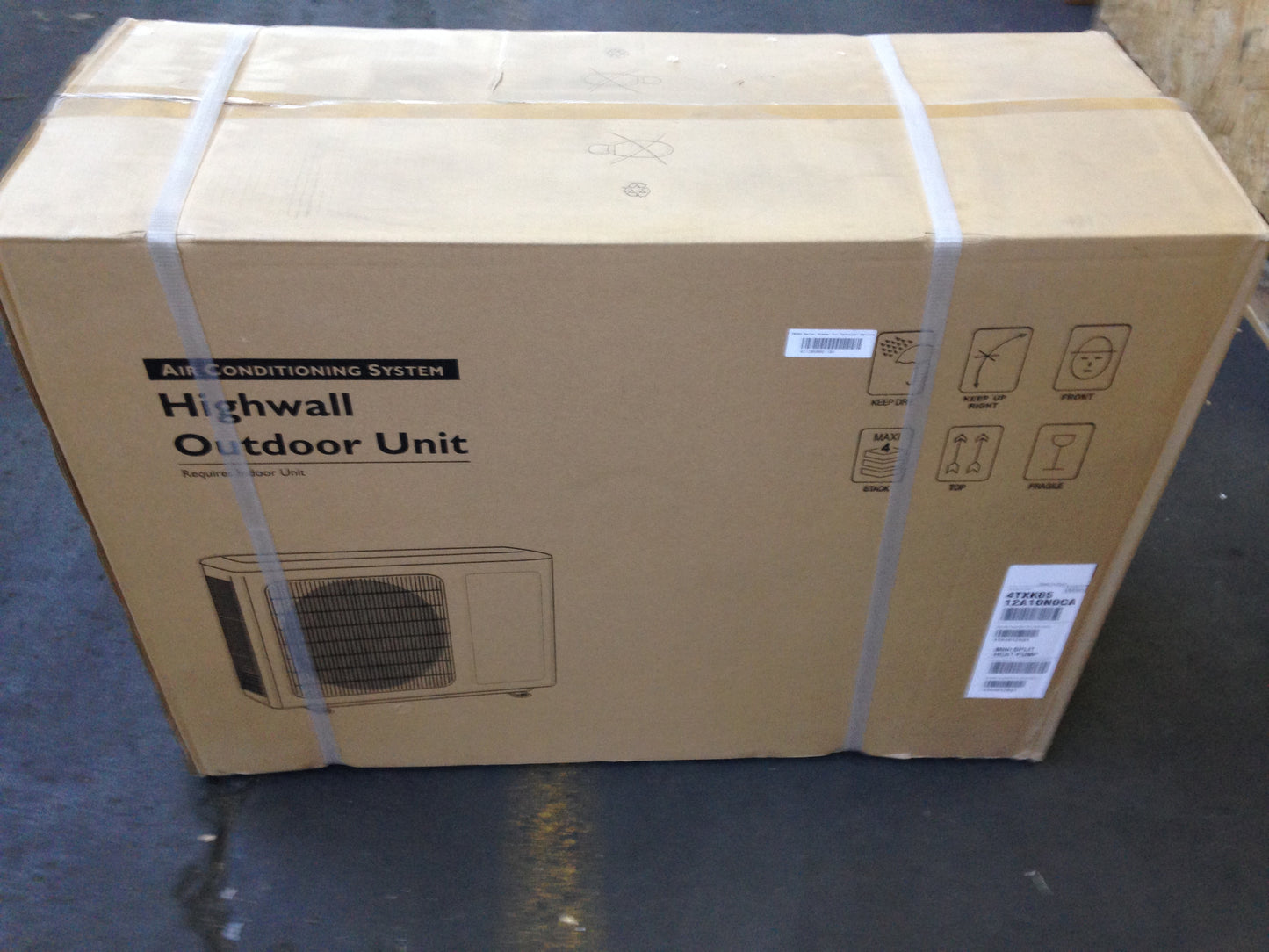 12,000 BTU "INVERTER'" SINGLE ZONE OUTDOOR MINI-SPLIT HEAT PUMP UNIT, 20 SEER 208-230/60/1 R-410A 944 CFM