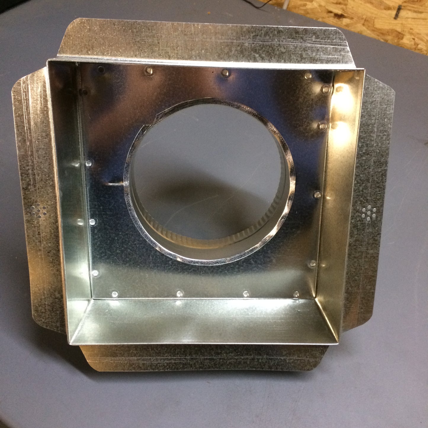 7"-10 X 10 GALVANIZED REGISTER BOX/W FLANGES