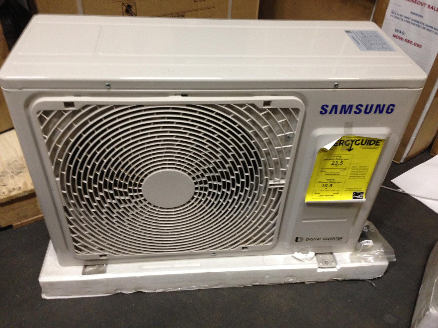 9,000 BTU SINGLE ZONE "MAX HEAT" OUTDOOR MINI-SPLIT DIGITAL INVERTER HEAT PUMP, 23.5 SEER 208-230/60/1 R-410A 1400 CFM