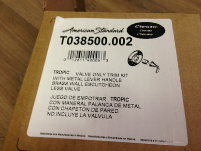 TROPIC VALVE ONLY TRIM KIT, LESS VALVE, CHROME