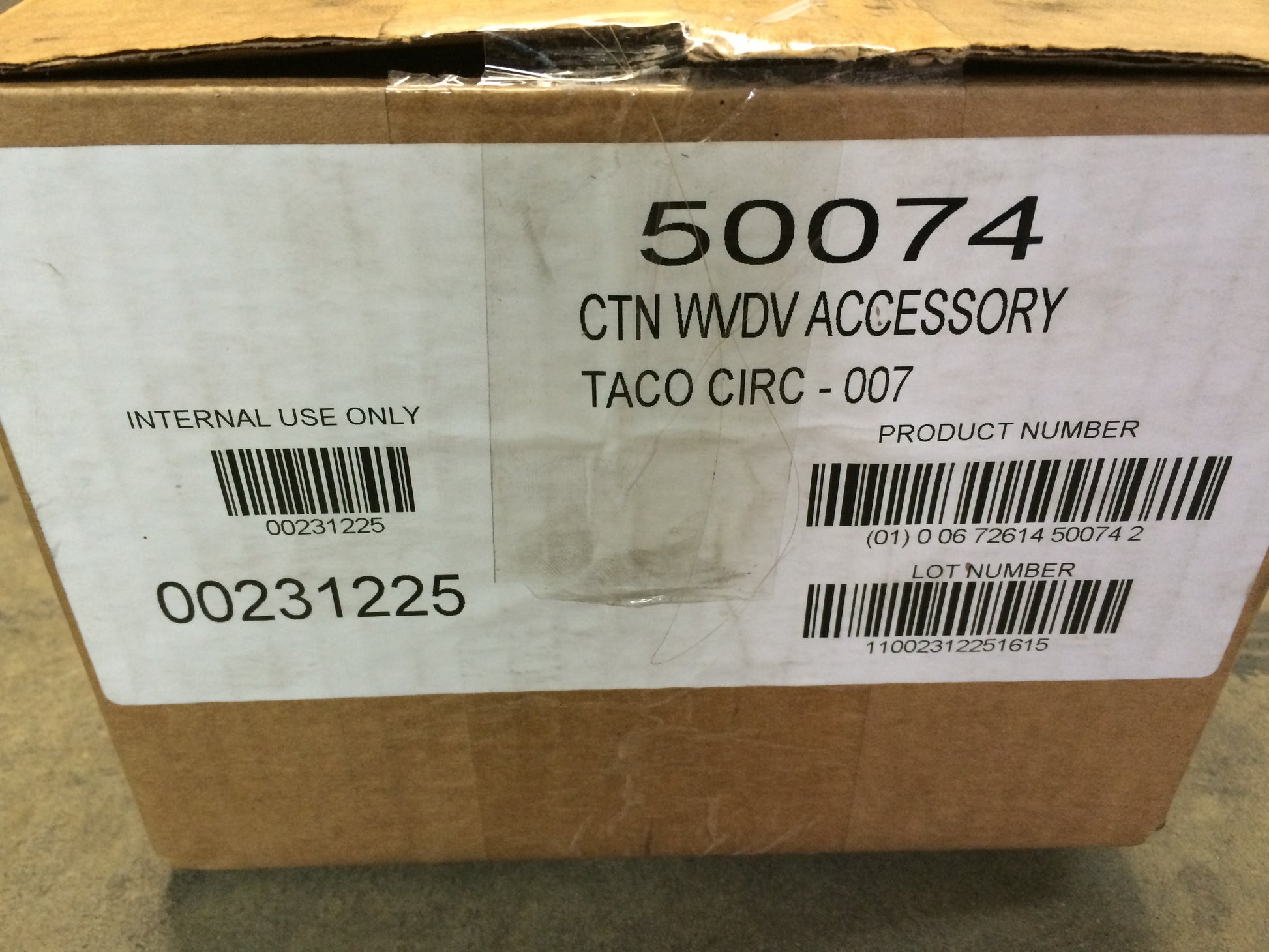 CTN WVDV ACCESSORY KIT INCLUDES TACO 007-HF5 PUMP, 115/60