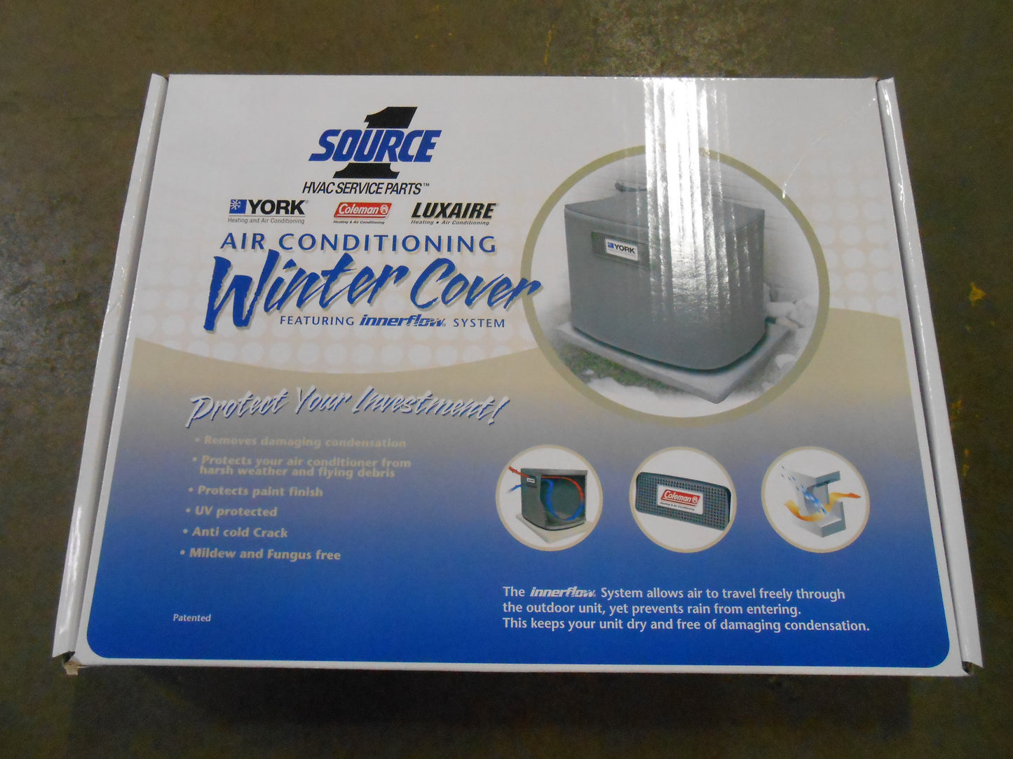 AIR CONDITIONING WINTER COVER FEATURING INNERFLOW SYSTEM