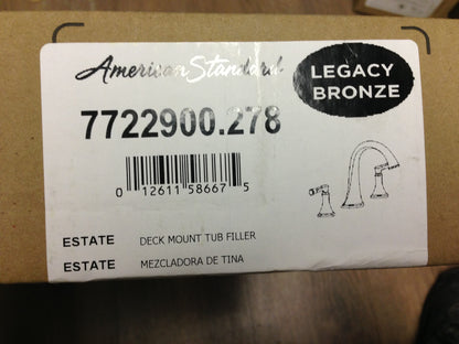 "ESTATE" DECK MOUNT TUB FILLER, LEGACY BRONZE