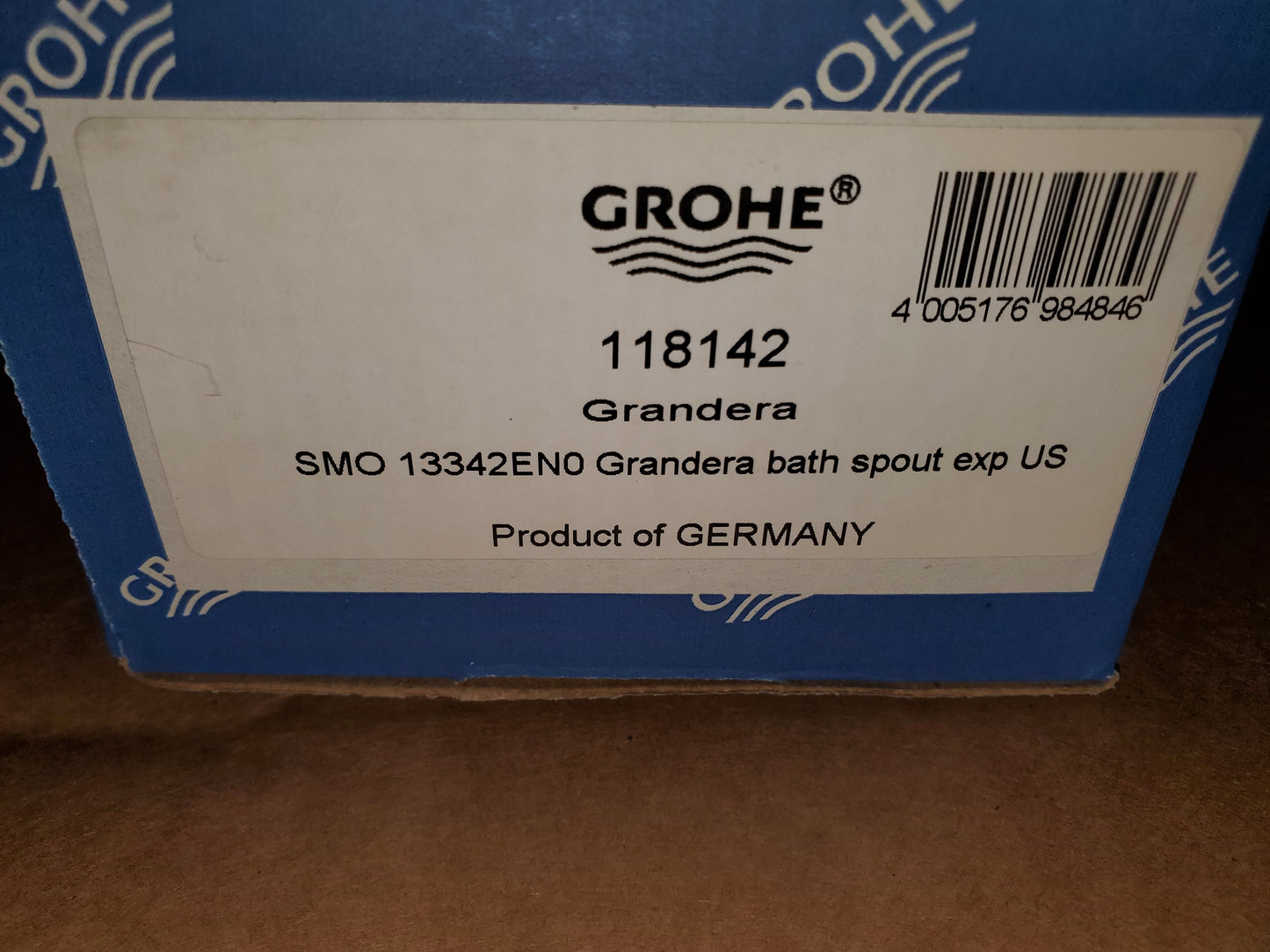 "GRANDERA" BATH TUB SPOUT, BRUSHED NICKEL