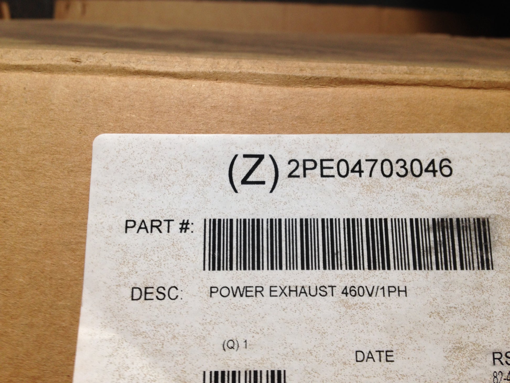 3-6 TON POWER EXHAUST ASSEMBLY 460 VOLT, PHASE:1