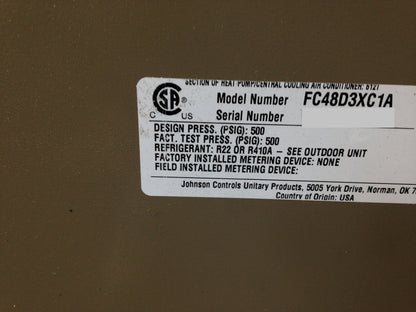 4 TON AC/HP UPFLOW/DOWNFLOW CASED "A" COIL R-410A OR R-22