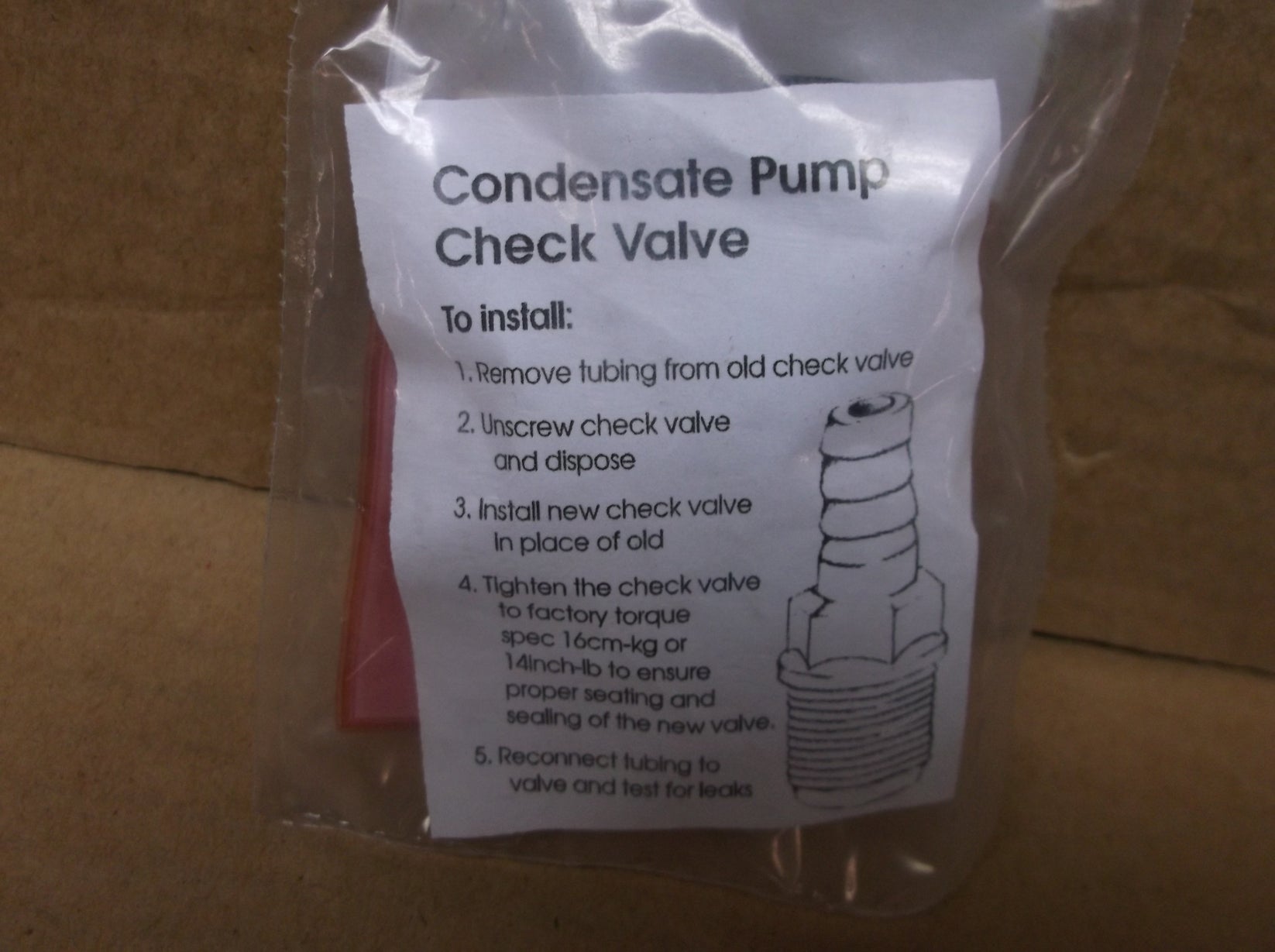 CONDENSATE PUMP CHECK VALVE Surplus City Liquidators