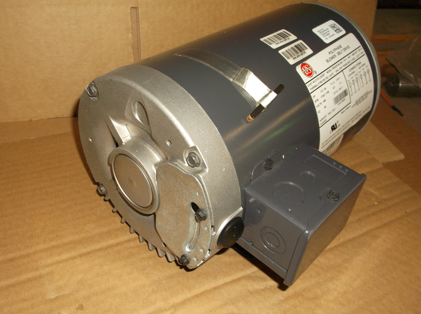 1HP POLTPHASE BELT DRIVE BLOWER MOTOR  460/60/1745-1165/2-SPEED