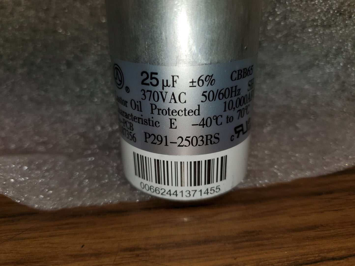 25+6% MFD X 370 VAC ROUND RUN CAPACITOR