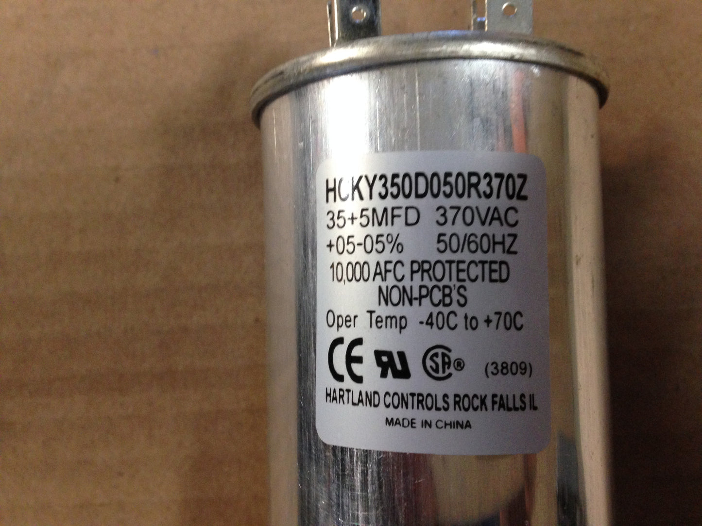 35+5 MFD X 370 VAC ROUND RUN CAPACITOR