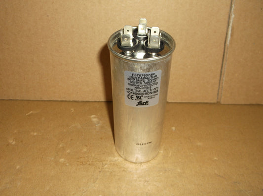 60+7.5 MFD X 370 VAC ROUND DUAL RUN CAPACITOR