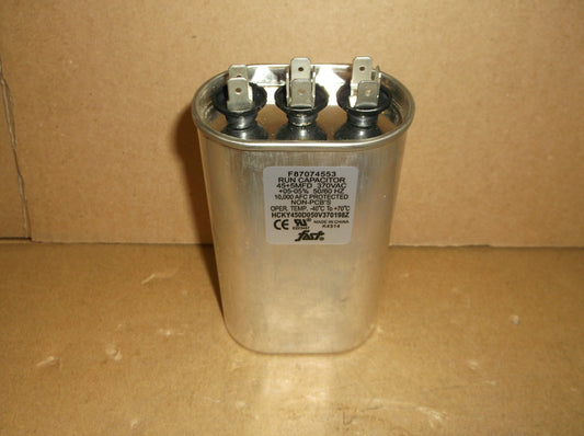 45+5MFD X 370VAC OVAL DUAL RUN CAPACITOR