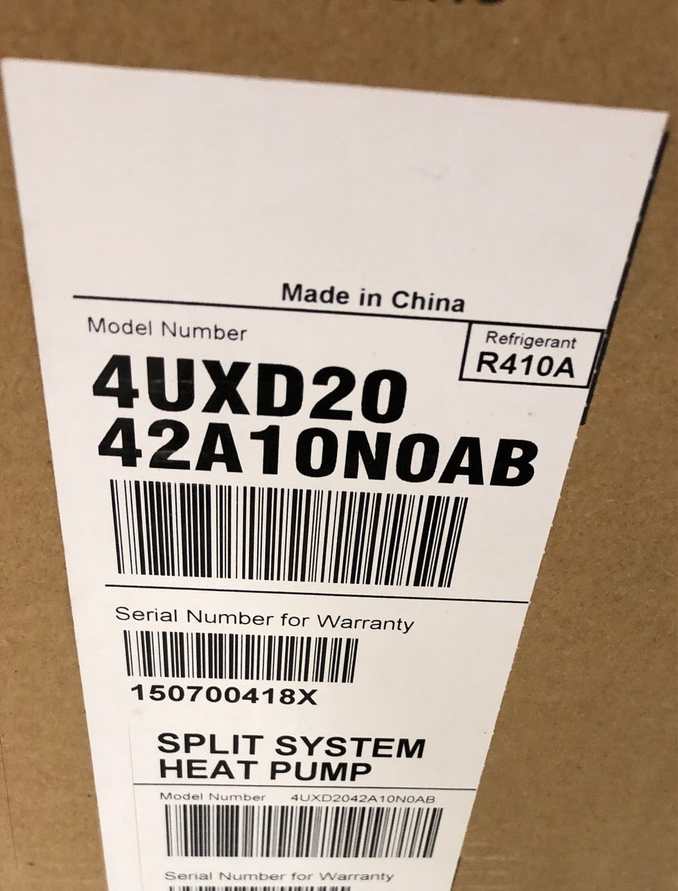 42,000 BTU INDOOR DUCTED CEILING MOUNT MINI SPLIT-SYSTEM HEAT PUMP, 20 SEER 208-230/60/1 R-410A CFM:1400