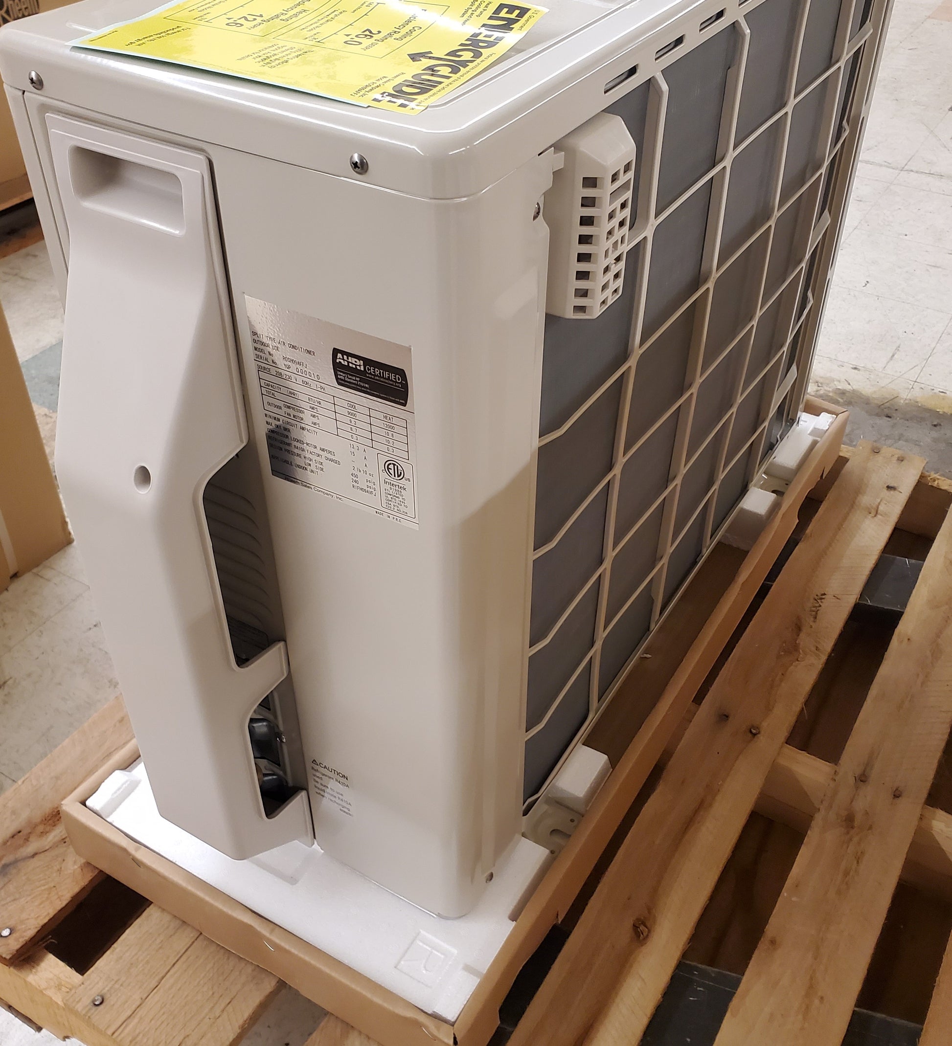 9,000 BTU "PRESTIGE" SERIES SINGLE-ZONE INVERTER OUTDOOR MINI-SPLIT HEAT PUMP UNIT, 208-230/60/1 R-410A 26 SEER