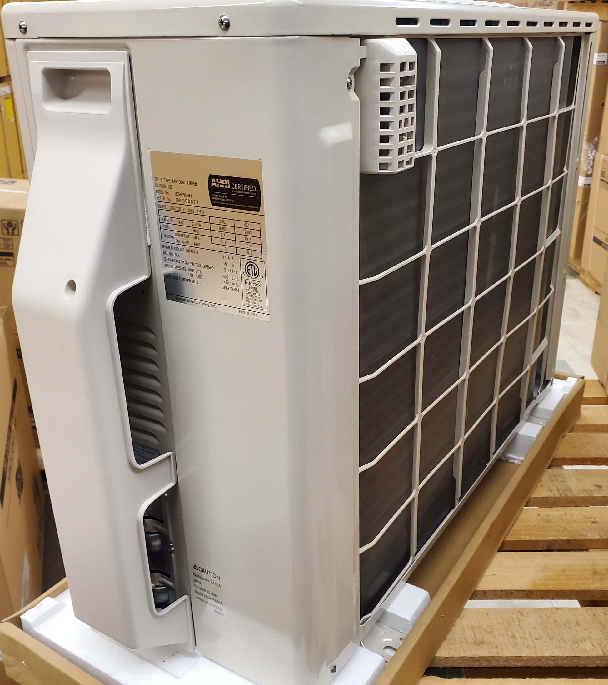 15,000 BTU "ULTRA" SERIES SINGLE-ZONE INVERTER OUTDOOR MINI-SPLIT HEAT PUMP UNIT, 208-230/60/1 R-410A 25.3 SEER