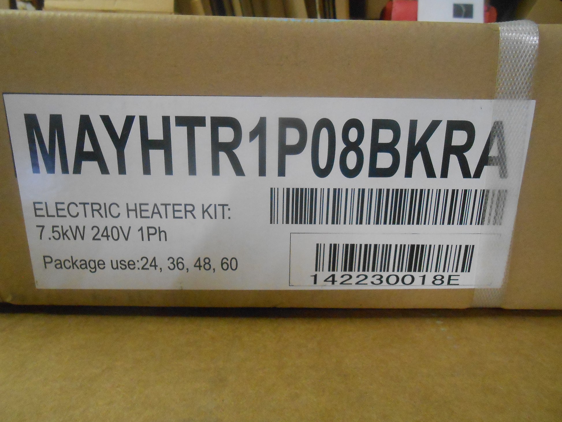 7.5 KW ELECTRIC HEAT KIT FOR 2-5 TON PACKAGED UNIT WITH BREAKERS,240/60/1