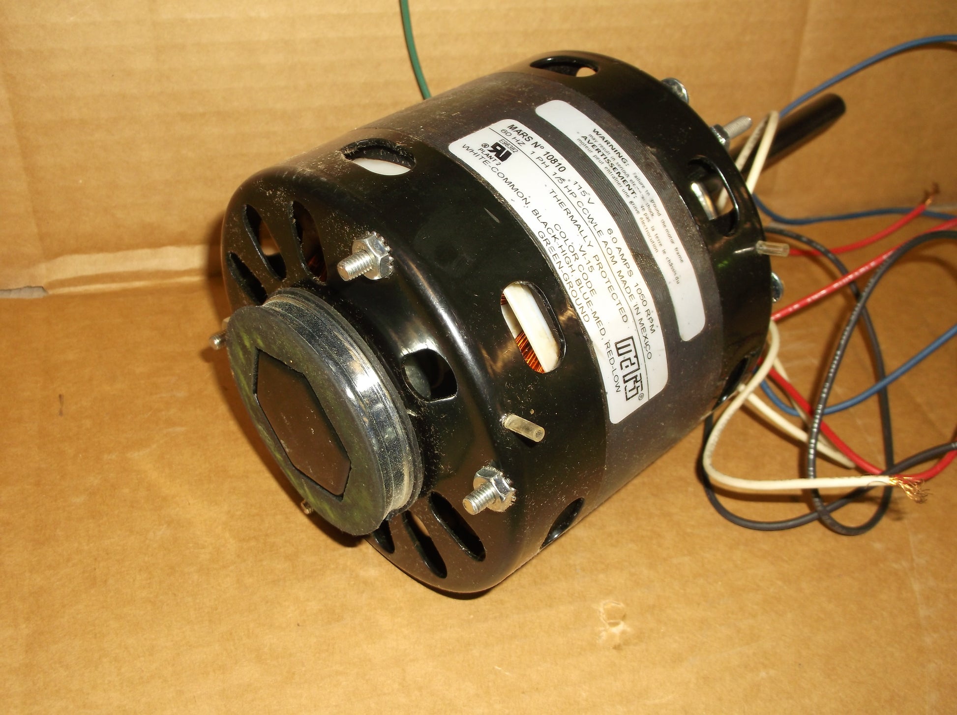 1/5HP DIRECT DRIVE BLOWER MOTOR  115/60/1   RPM:1050/3-SPEED