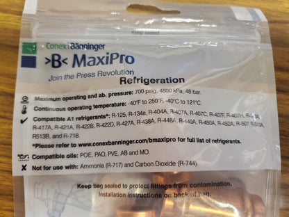 5/8" REFRIGERATION >B< MAXIPRO STRAIGHT COPPER COUPLER(SOLD 5 PER BAG)