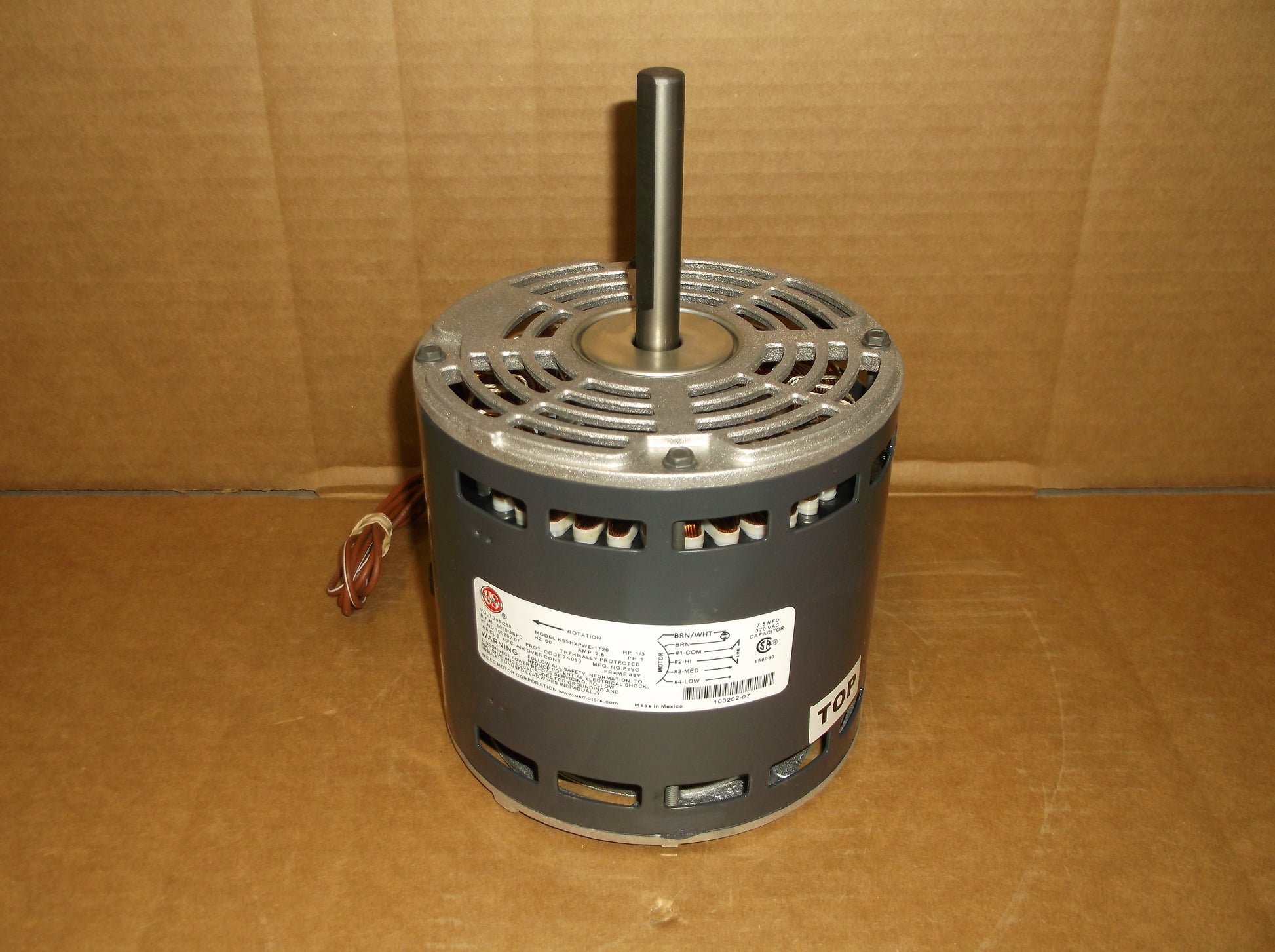 1/3HP DIRECT DRIVE BLOWER MOTOR  208-230/60/1   RPM:1050/3-SPEED