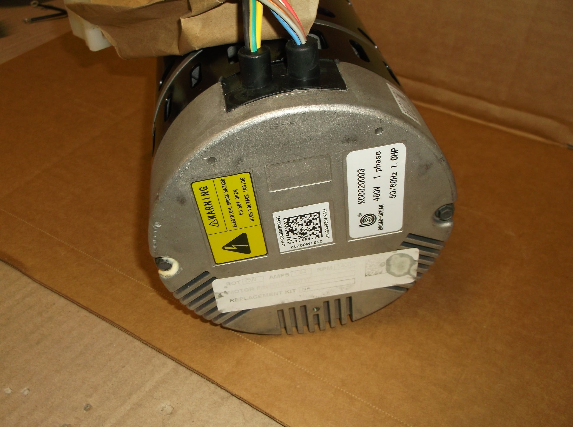 1HP ECM DIRECT DRIVE BLOWER MOTOR   460/50-60/1   RPM:1400/VARIABLE SPEED